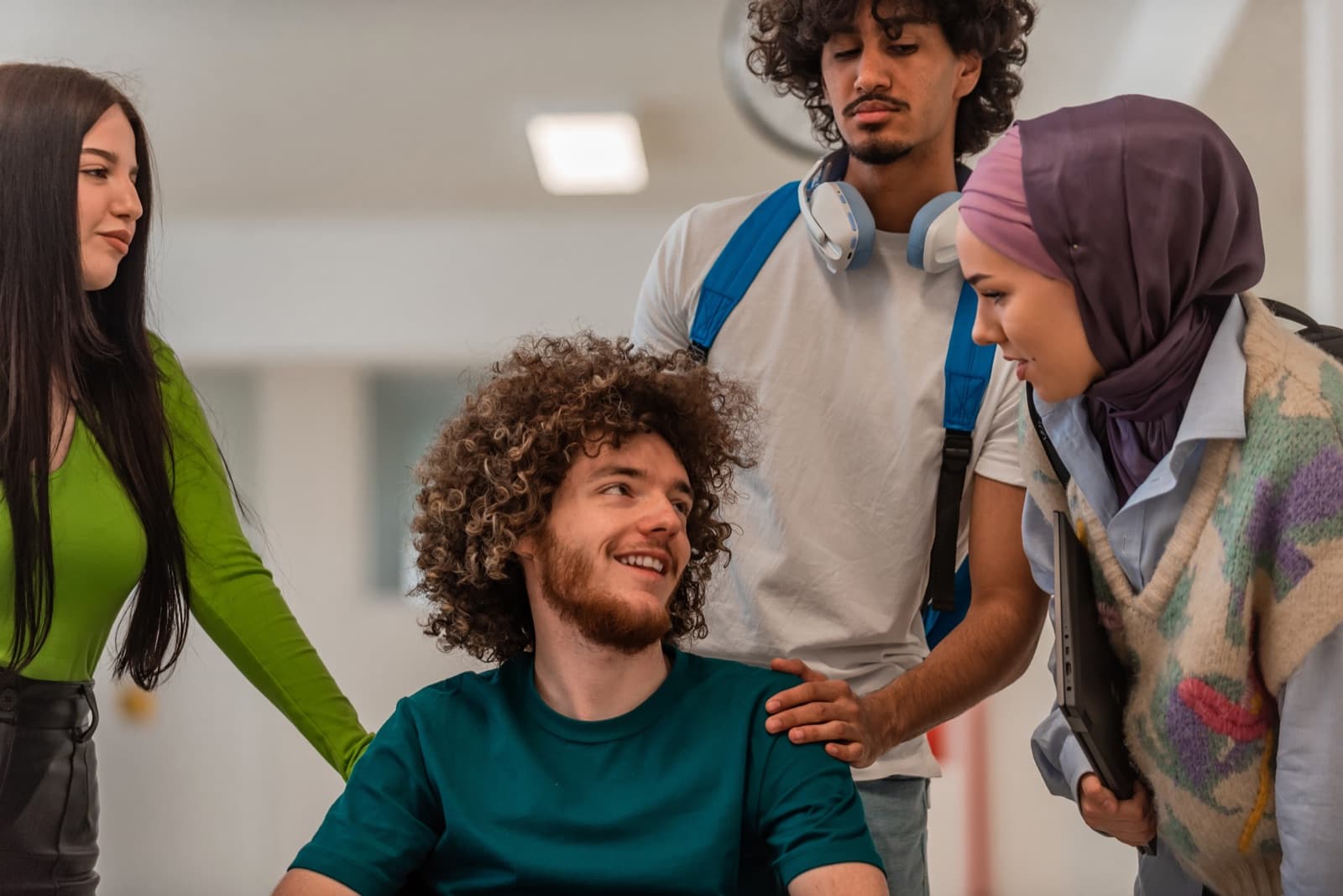 Students on campus