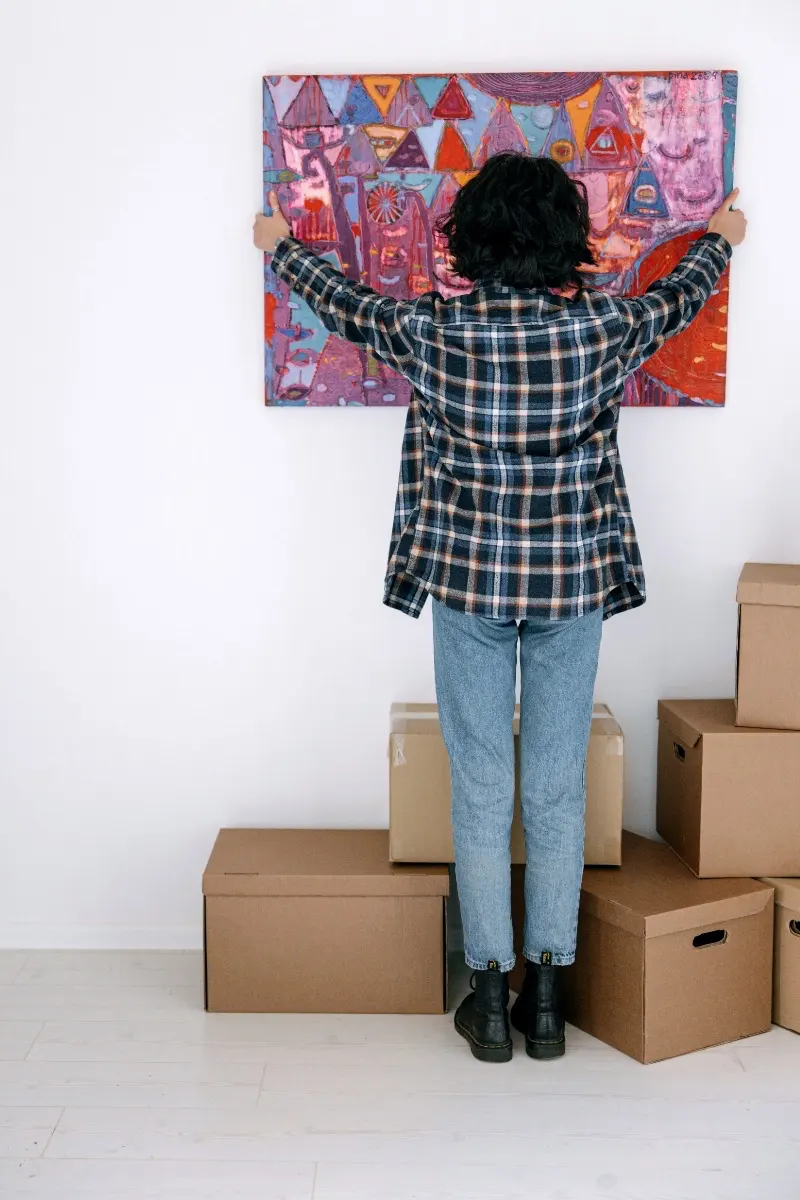 Hang a piece of inspirational wall art