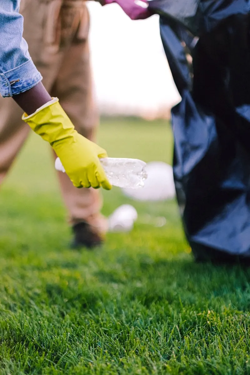 Pick up a piece of litter
