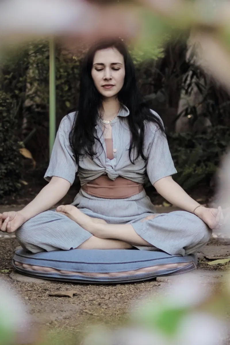 "Sitting lotus" yoga pose