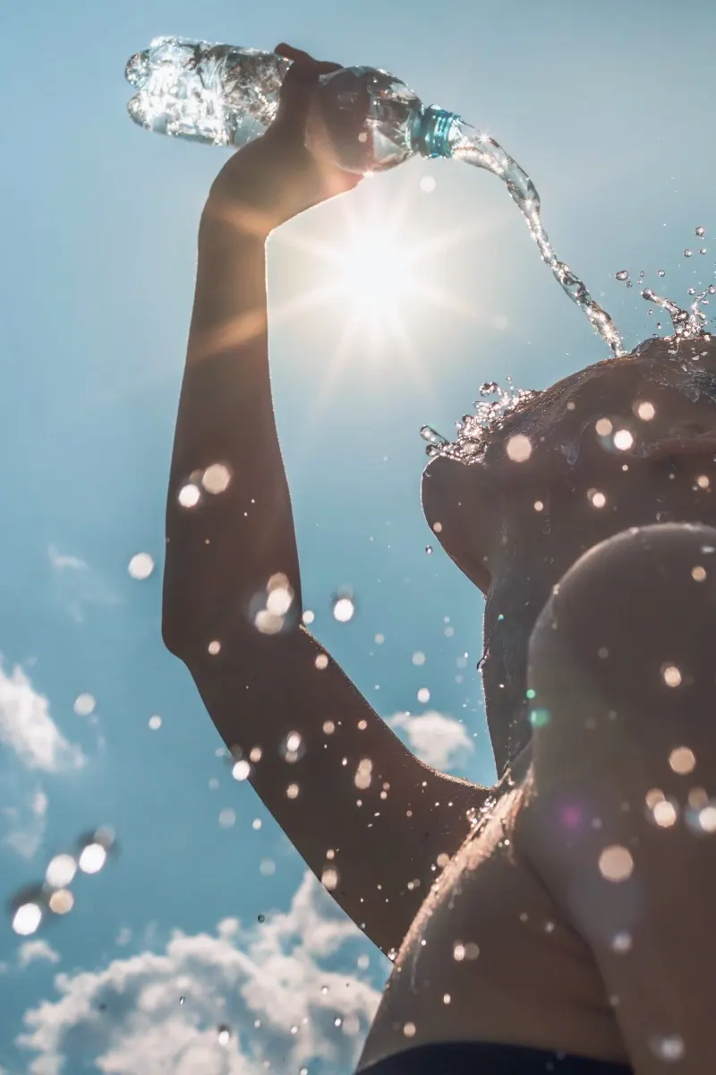 Splash others with water