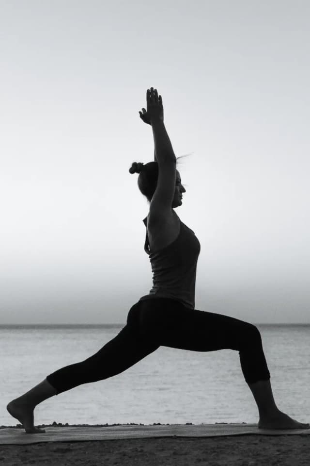 "Warrior" yoga pose