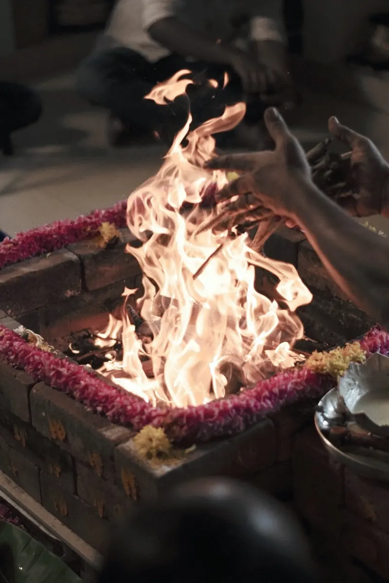 Make a Bhuta-yajna offering