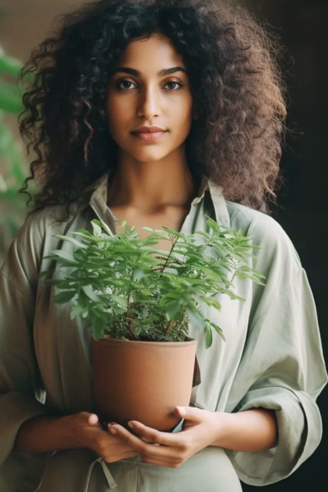 Hold something from the earth